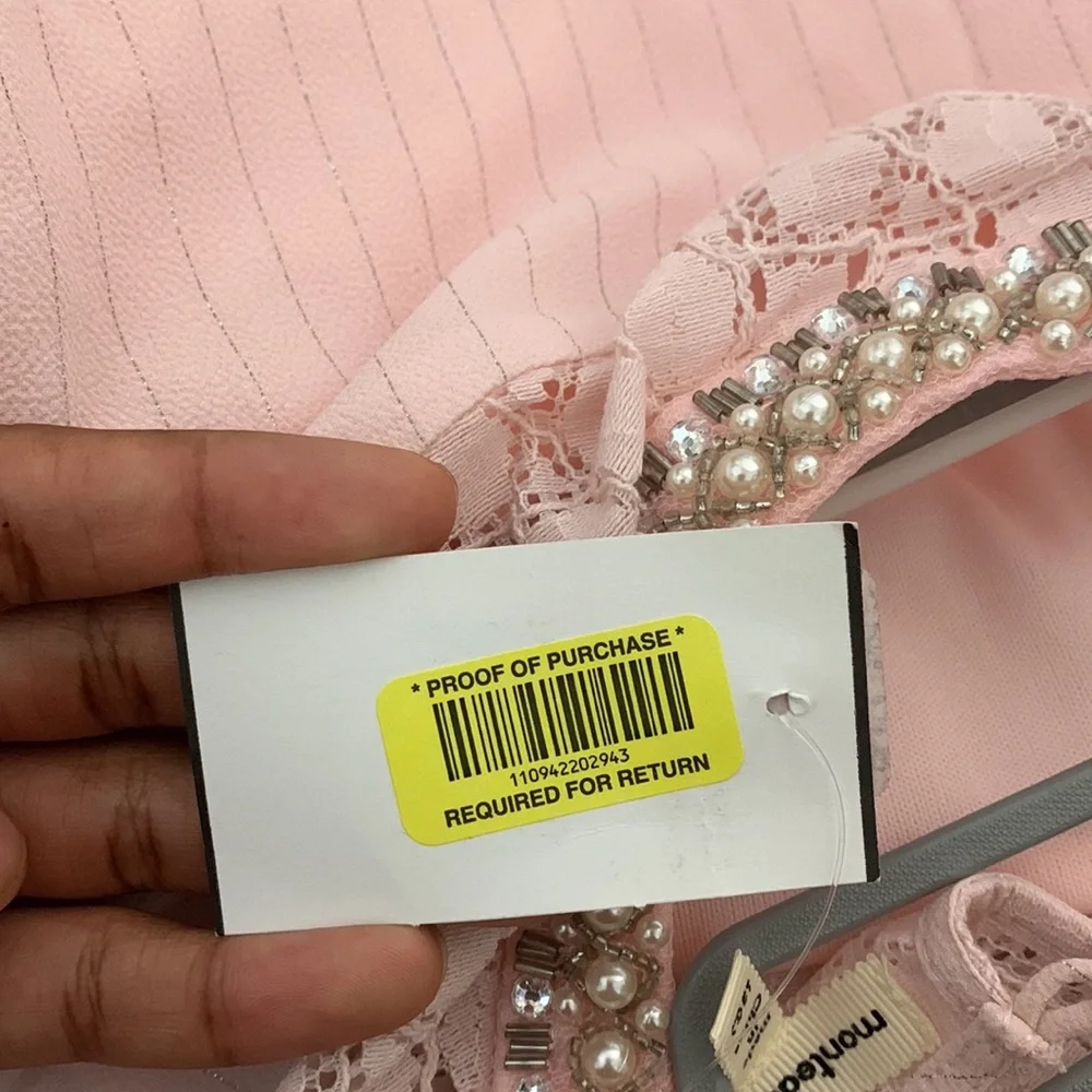 Pink Blouse With Rhinestone - Picture 3 of 3